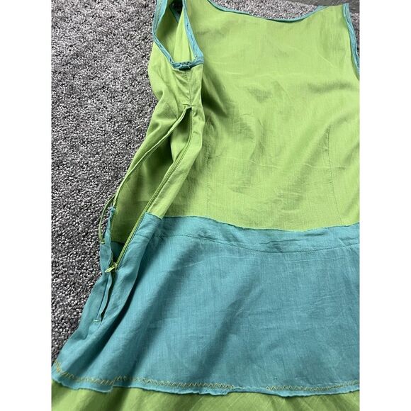 Aquarius  Anthropologie Size 2‎ Green Horizon Line Cotton Dress - Picture 5 of 9